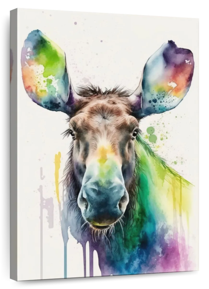 Frendorf | Majestätische Elch Aquarell Wandkunst