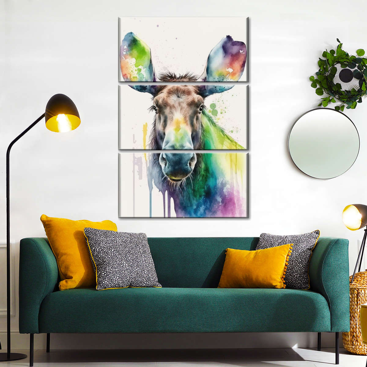 Frendorf | Majestätische Elch Aquarell Wandkunst