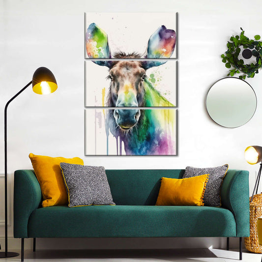 Frendorf | Majestätische Elch Aquarell Wandkunst