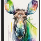 Frendorf | Majestätische Elch Aquarell Wandkunst