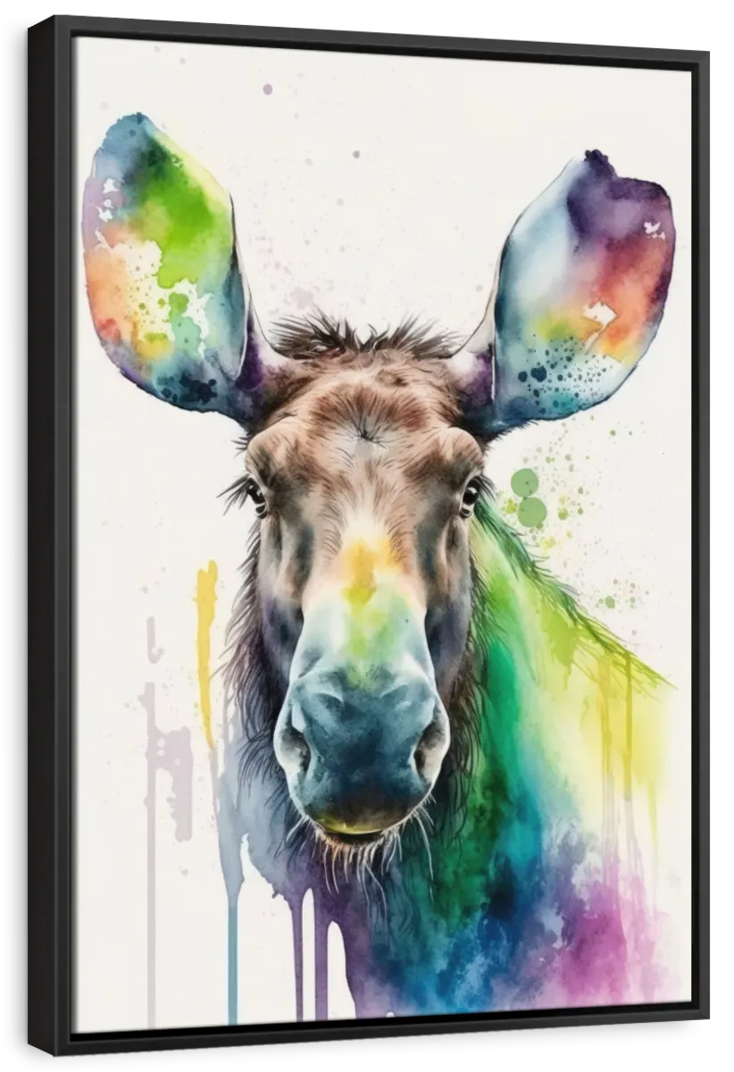 Frendorf | Majestätische Elch Aquarell Wandkunst