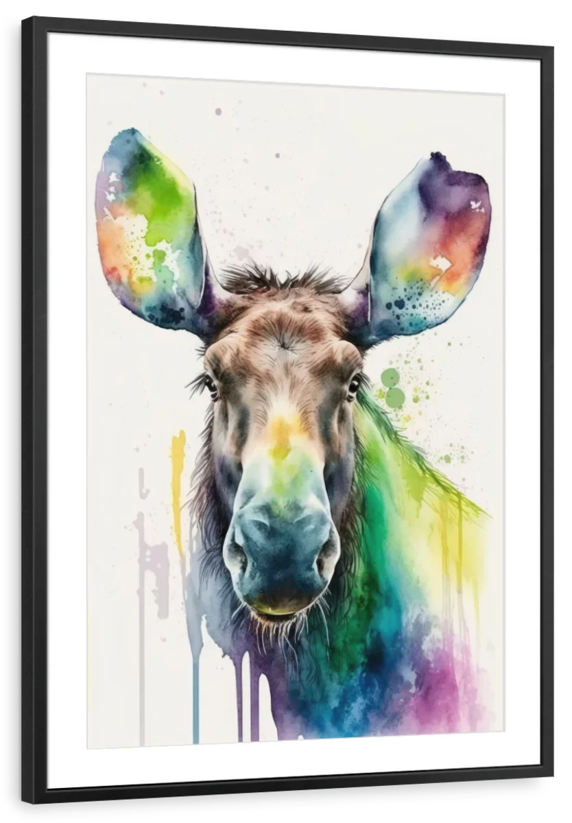 Frendorf | Majestätische Elch Aquarell Wandkunst