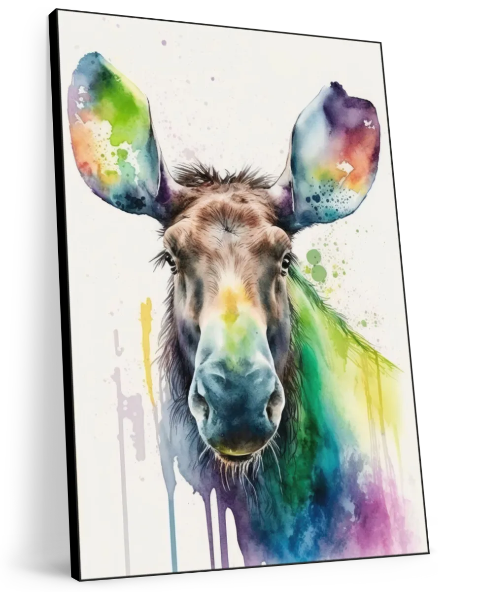 Frendorf | Majestätische Elch Aquarell Wandkunst