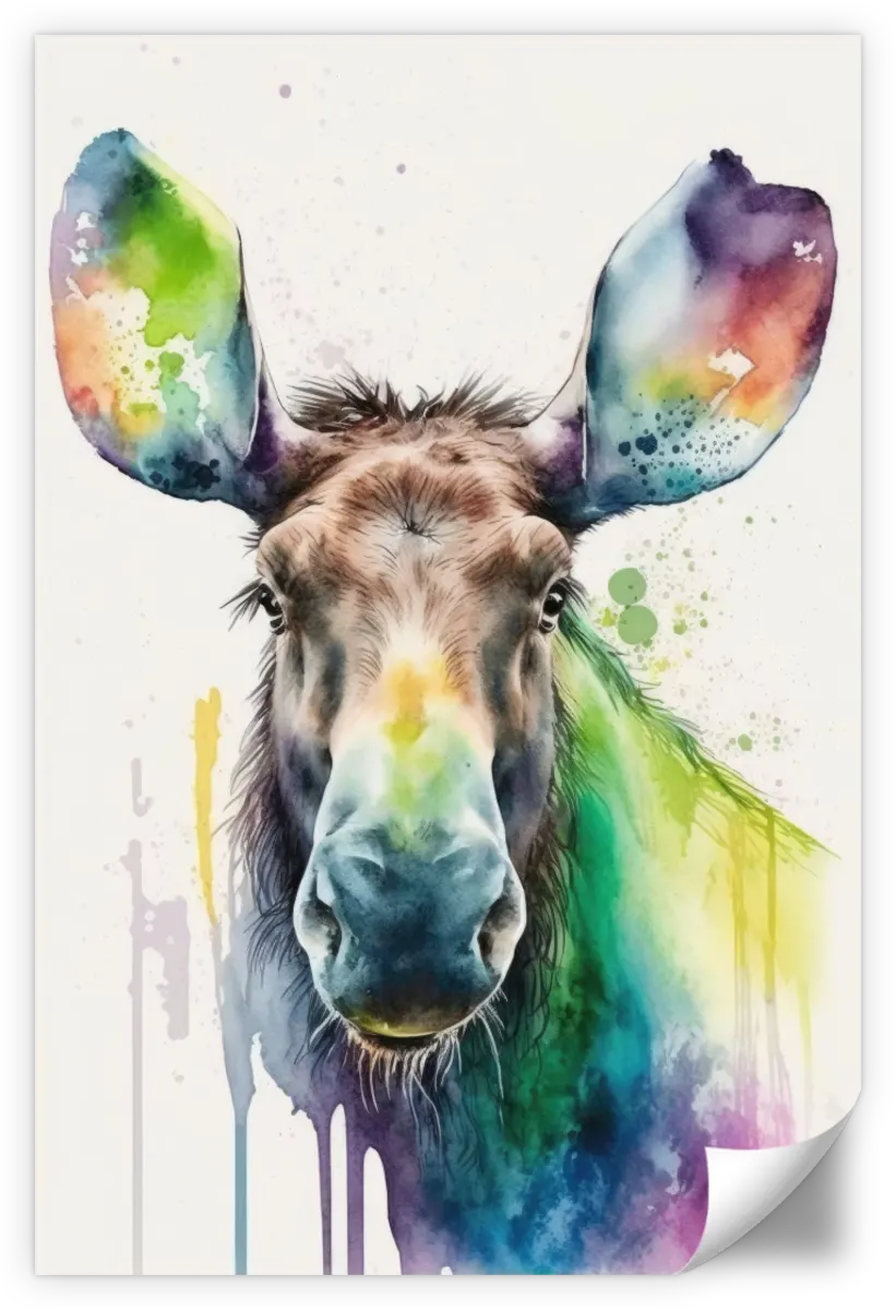 Frendorf | Majestätische Elch Aquarell Wandkunst
