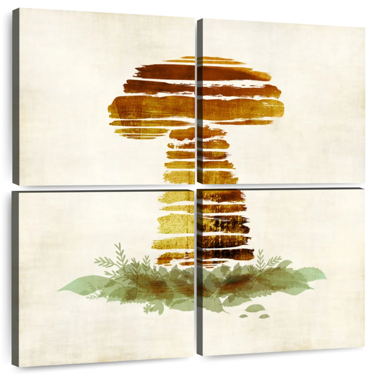 Frendorf | Gebürstete Pilz-Wandkunst