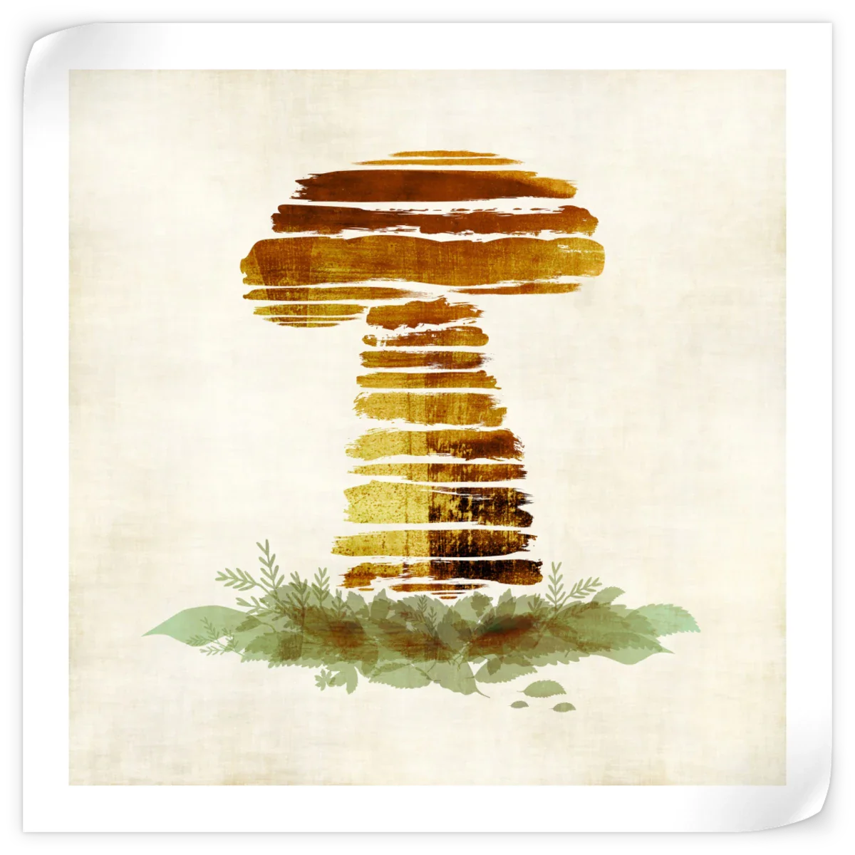 Frendorf | Gebürstete Pilz-Wandkunst