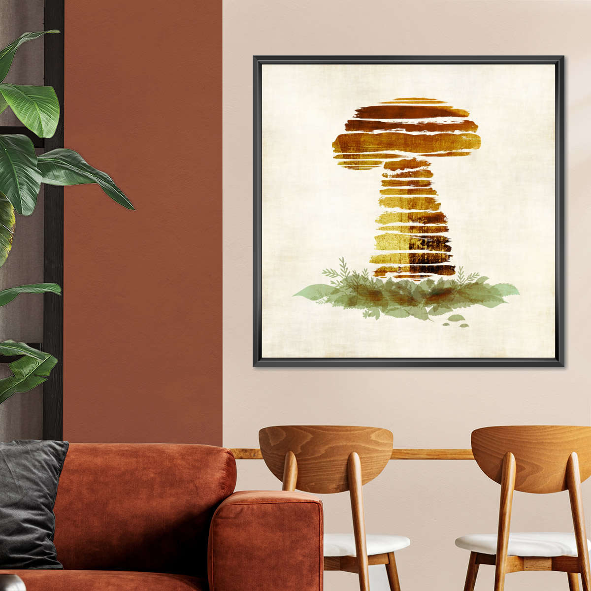 Frendorf | Gebürstete Pilz-Wandkunst