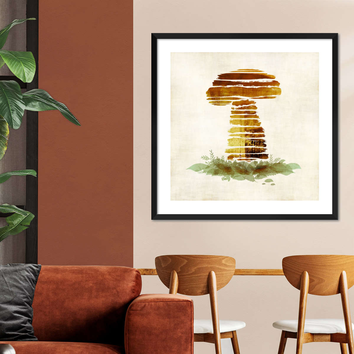 Frendorf | Gebürstete Pilz-Wandkunst