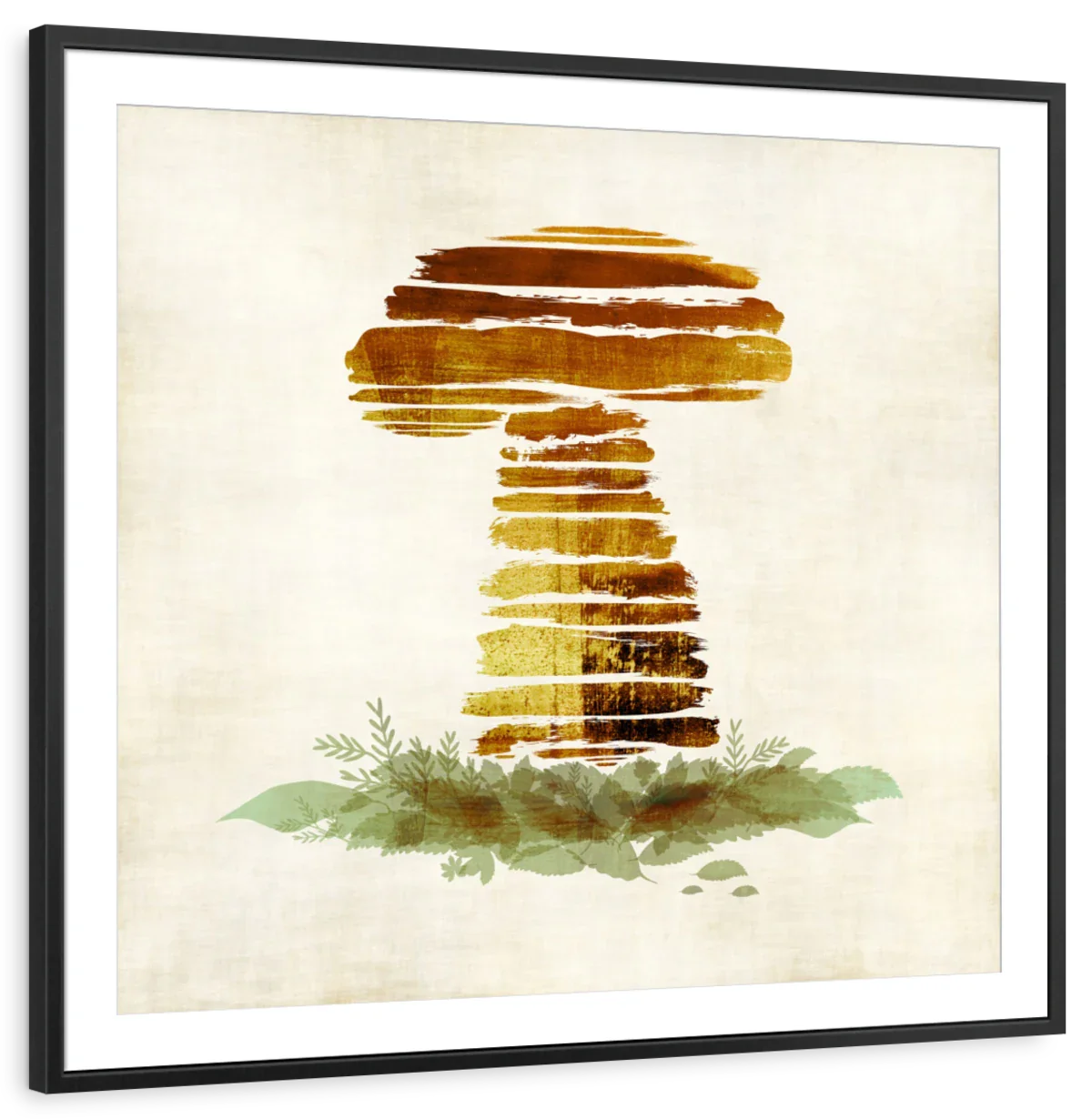 Frendorf | Gebürstete Pilz-Wandkunst