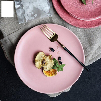 Macaron Steak Platte Pink Keramik Western Platte Kreative Dessert Platte