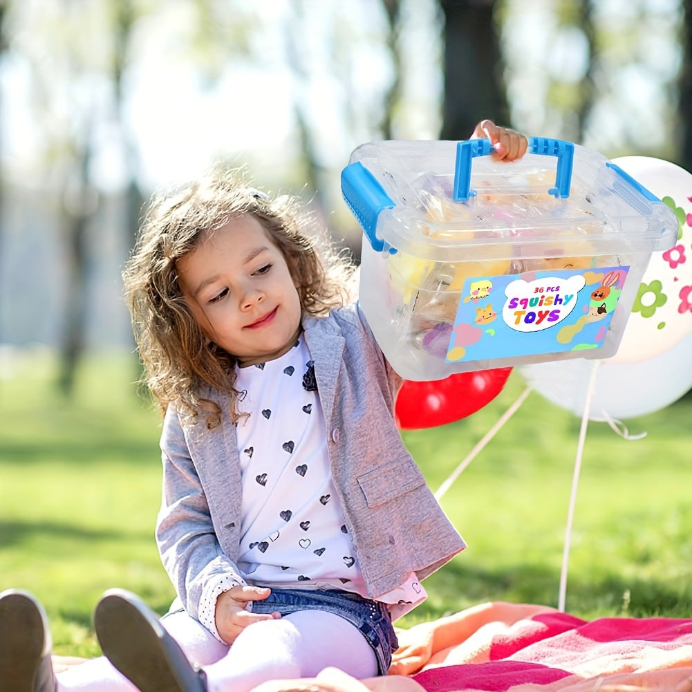 Frendorf | 36 Niedliche Squishy-Tier-Spielzeuge - KawaiiKnijpjes