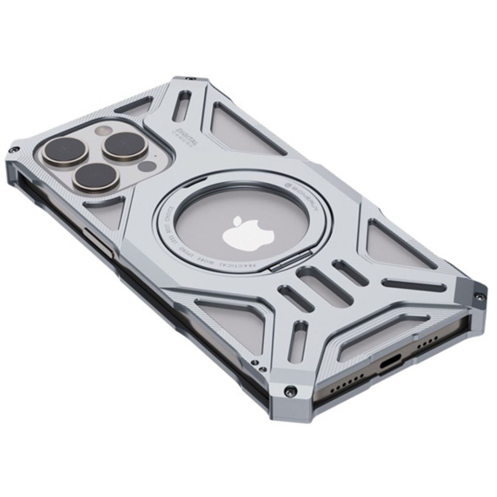 Frendorf | Magnetisches Metallgehäuse mit Standfuß für iPhone
