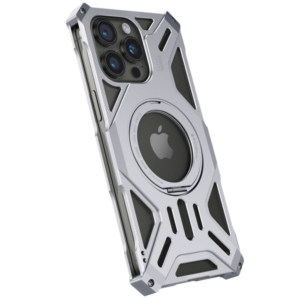 Frendorf | Magnetisches Metallgehäuse mit Standfuß für iPhone