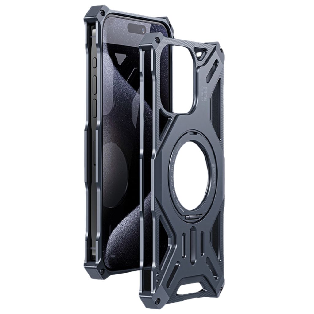 Frendorf | Magnetisches Metallgehäuse mit Standfuß für iPhone