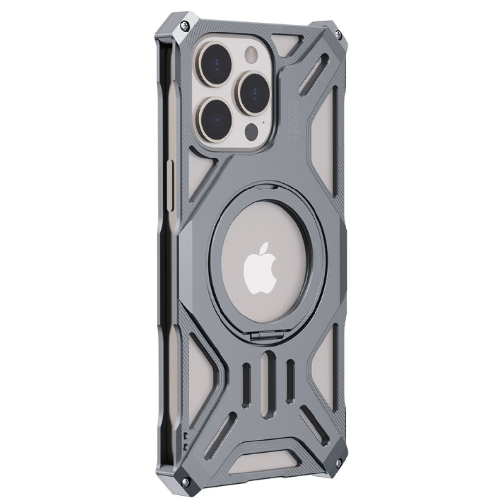 Frendorf | Magnetisches Metallgehäuse mit Standfuß für iPhone