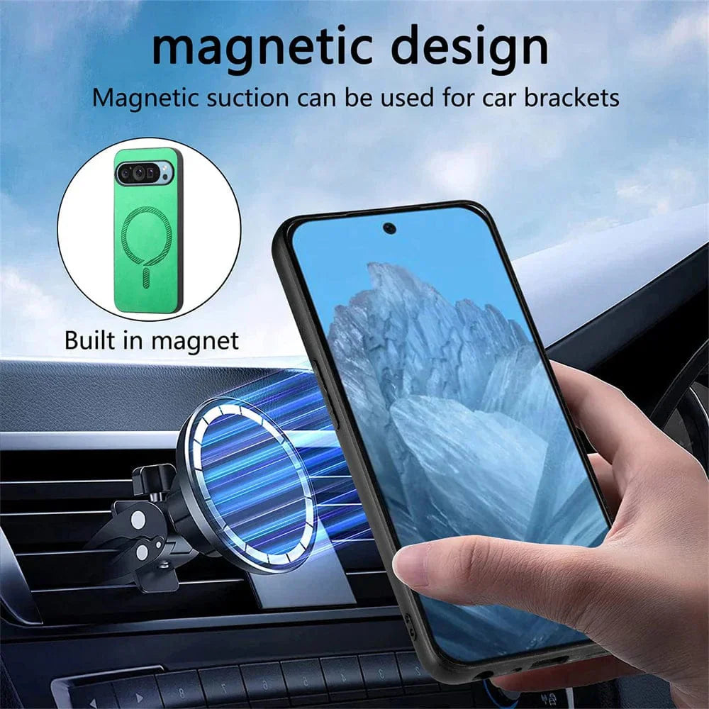 Frendorf | Magnetische Drahtlose Lade Google Pixel Leder Handyhülle