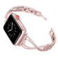 Frendorf | LuxeTwist Diamond Edelstahlband für Apple Watch Series 10 9 Ultra 1 2 – Damen Elegante Armbanduhr