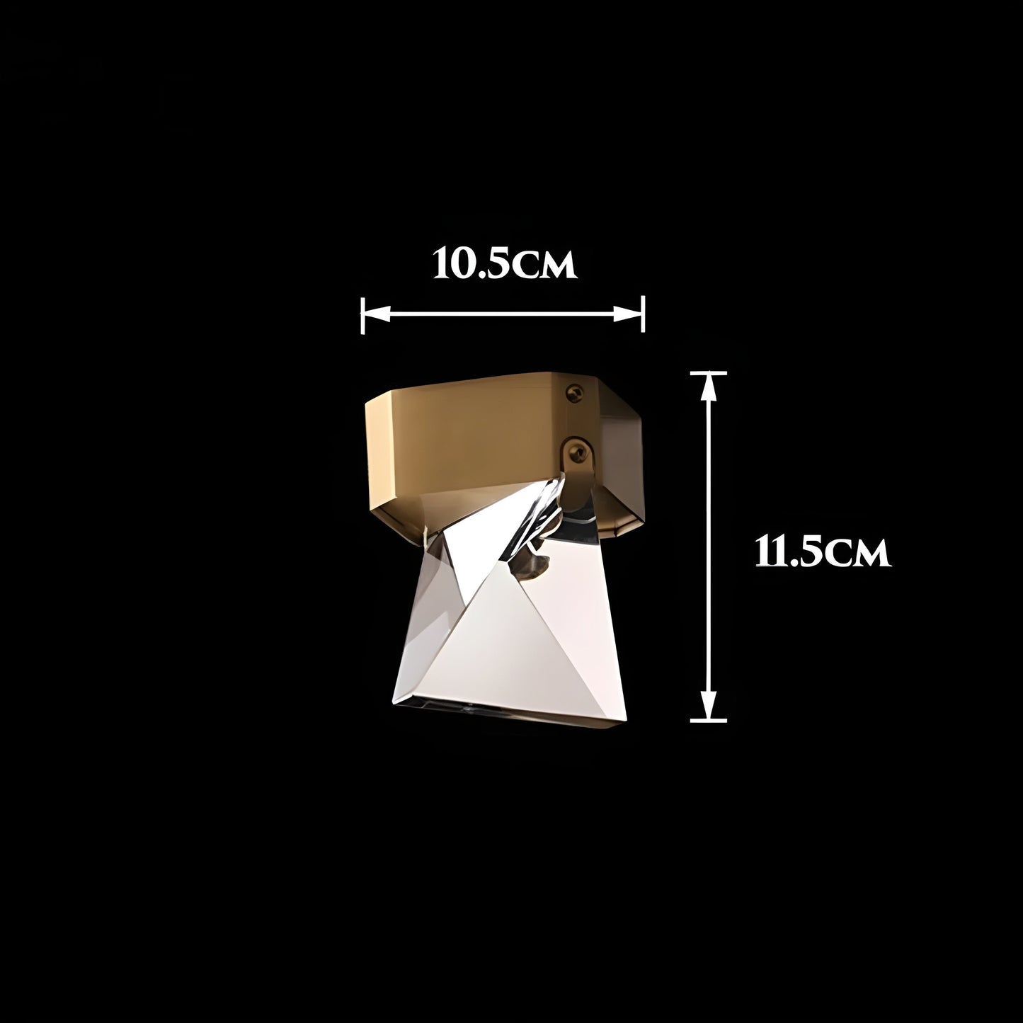 Frendorf | Geometrische Kristall Wandleuchte Licht