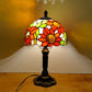 Frendorf | BaroqueGlow LED Tischlampe im Tiffany-Stil | Vintage Barock Design | Dekorative Leselampe