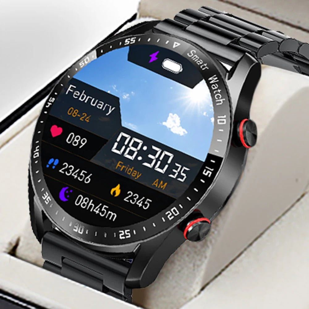 Frendorf | Aktive Männer Smartwatch – Elegantes Design mit Bluetooth Fitnessverfolgung