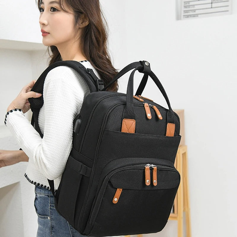 Frendorf | 2-in-1 Baby Rucksack mit integriertem Wickelbett