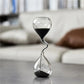 Kurvige schwarze Sanduhr | Glas