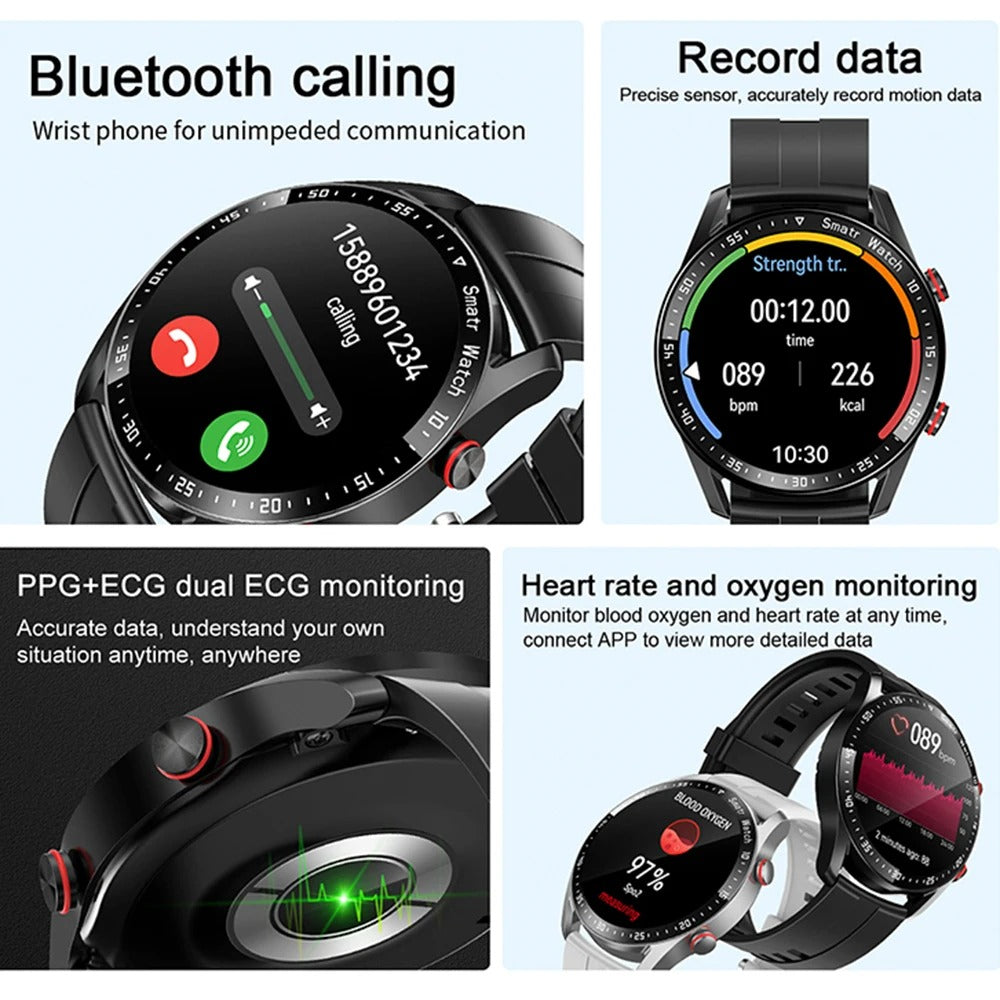 Frendorf | Aktive Männer Smartwatch – Elegantes Design mit Bluetooth Fitnessverfolgung