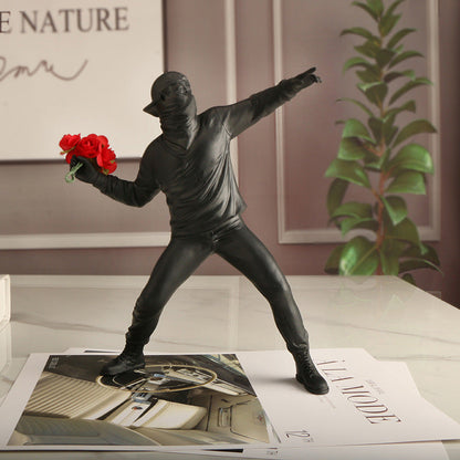 Emrys - Banksy Blumenprovokateur