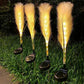 Frendorf | SolaraGlow Fiber Reed Solar Außenleuchte | Solar Gartenlampe | Wetterfest | Dekorativ & Energiesparend