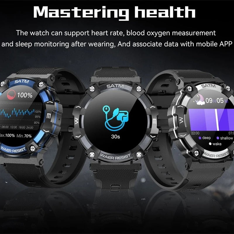 Frendorf | Titan PG Tactical Smartwatch – Robustes Militärdesign, wasserdicht, Herzmonitor und militärische Haltbarkeit