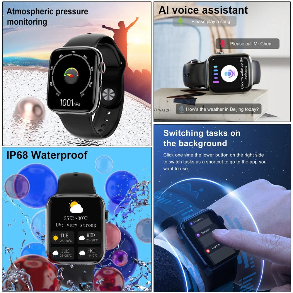 Frendorf | ProGear Serie 5 Smartwatch – Preiswert, Premium-Funktionen, Telefonkompatibilität, Schlank & Langlebig
