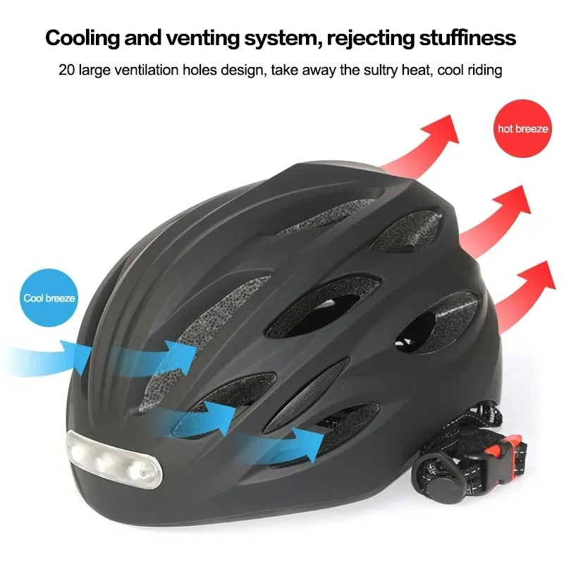 Frendorf | GLOWHELM | Beleuchteter Fahrradhelm | Helm mit Beleuchtung