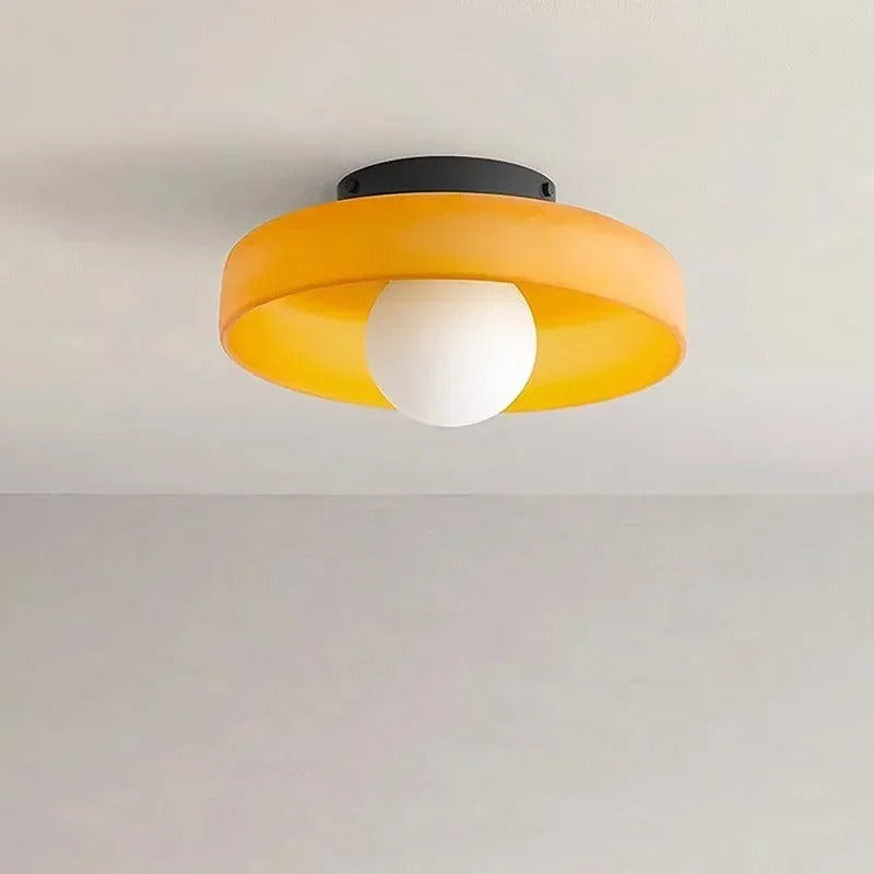 Einfacher Glas-Deckenleuchter für elegantes Licht