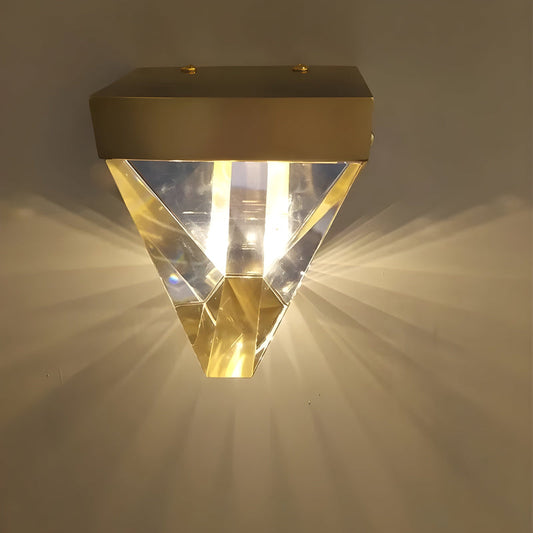 Frendorf | Geometrische Kristall Wandleuchte Licht