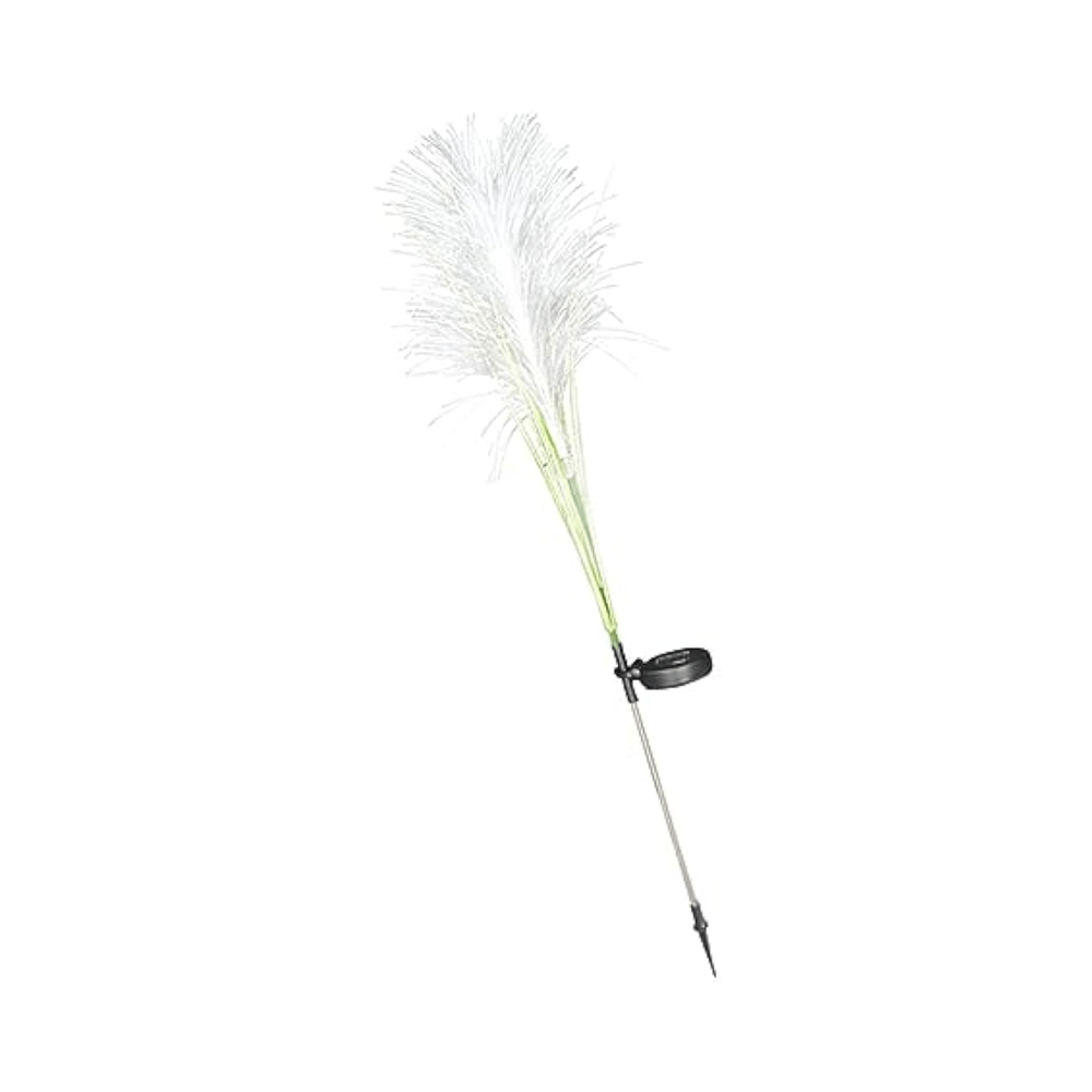 Frendorf | SolaraGlow Fiber Reed Solar Außenleuchte | Solar Gartenlampe | Wetterfest | Dekorativ & Energiesparend