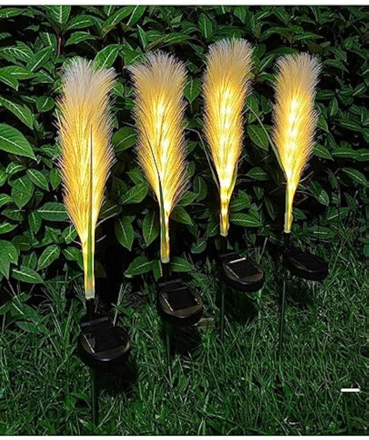 Frendorf | SolaraGlow Fiber Reed Solar Außenleuchte | Solar Gartenlampe | Wetterfest | Dekorativ & Energiesparend