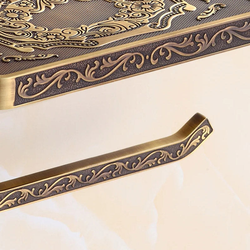 Frendorf | RegalHold - Toilettenpapierhalter im antiken Stil mit Regal