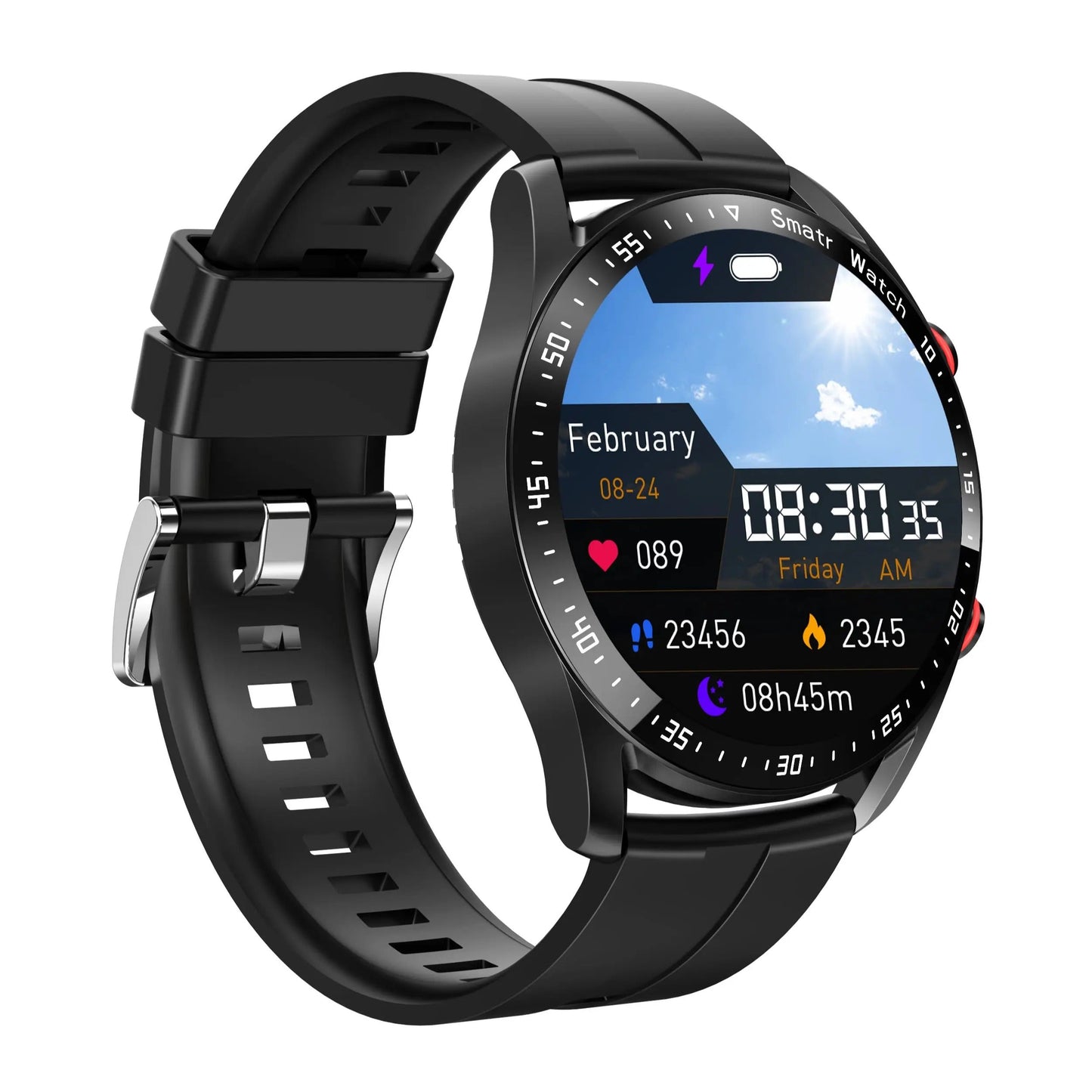 Frendorf | Aktive Männer Smartwatch – Elegantes Design mit Bluetooth Fitnessverfolgung