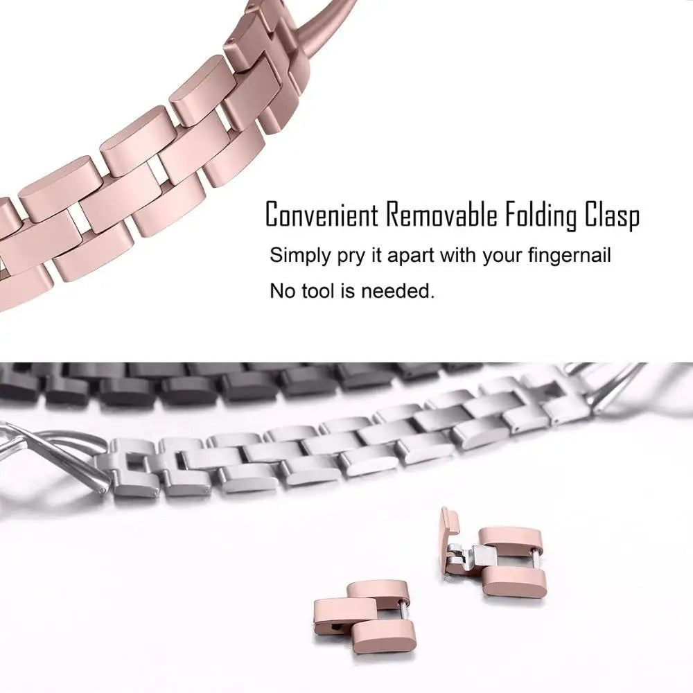 Frendorf | LuxeTwist Diamond Edelstahlband für Apple Watch Series 10 9 Ultra 1 2 – Damen Elegante Armbanduhr