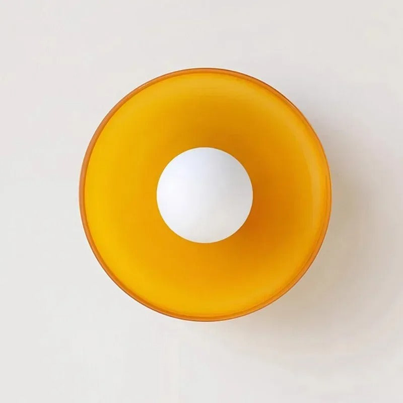 Einfacher Glas-Deckenleuchter für elegantes Licht