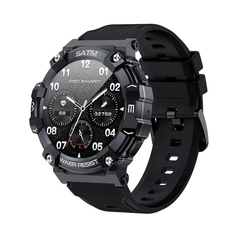 Frendorf | Titan PG Tactical Smartwatch – Robustes Militärdesign, wasserdicht, Herzmonitor und militärische Haltbarkeit