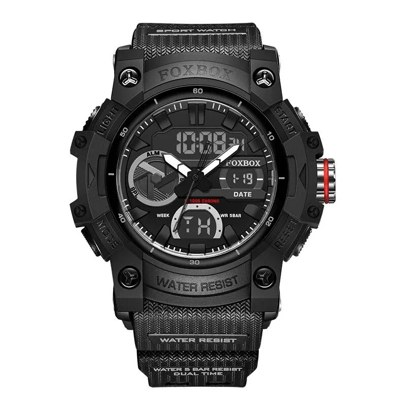 Frendorf | FoxBox: Robuste wasserdichte Chronograph Dual-Display-Uhr stoßfest