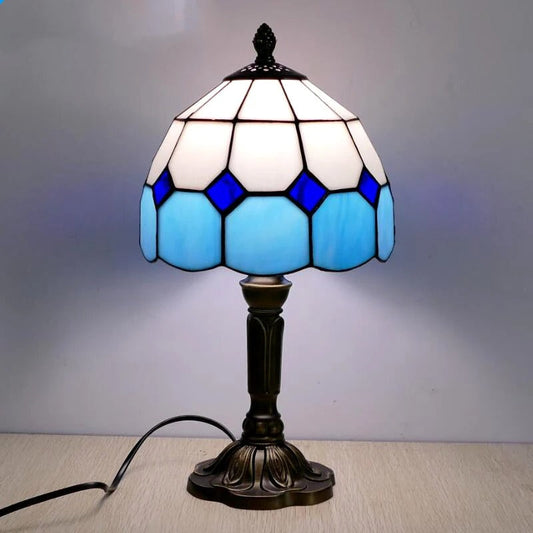 Frendorf | BaroqueGlow LED Tischlampe im Tiffany-Stil | Vintage Barock Design | Dekorative Leselampe