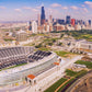 Frendorf | Luftaufnahme eines Stadions im Soldier Field II Wandkunst