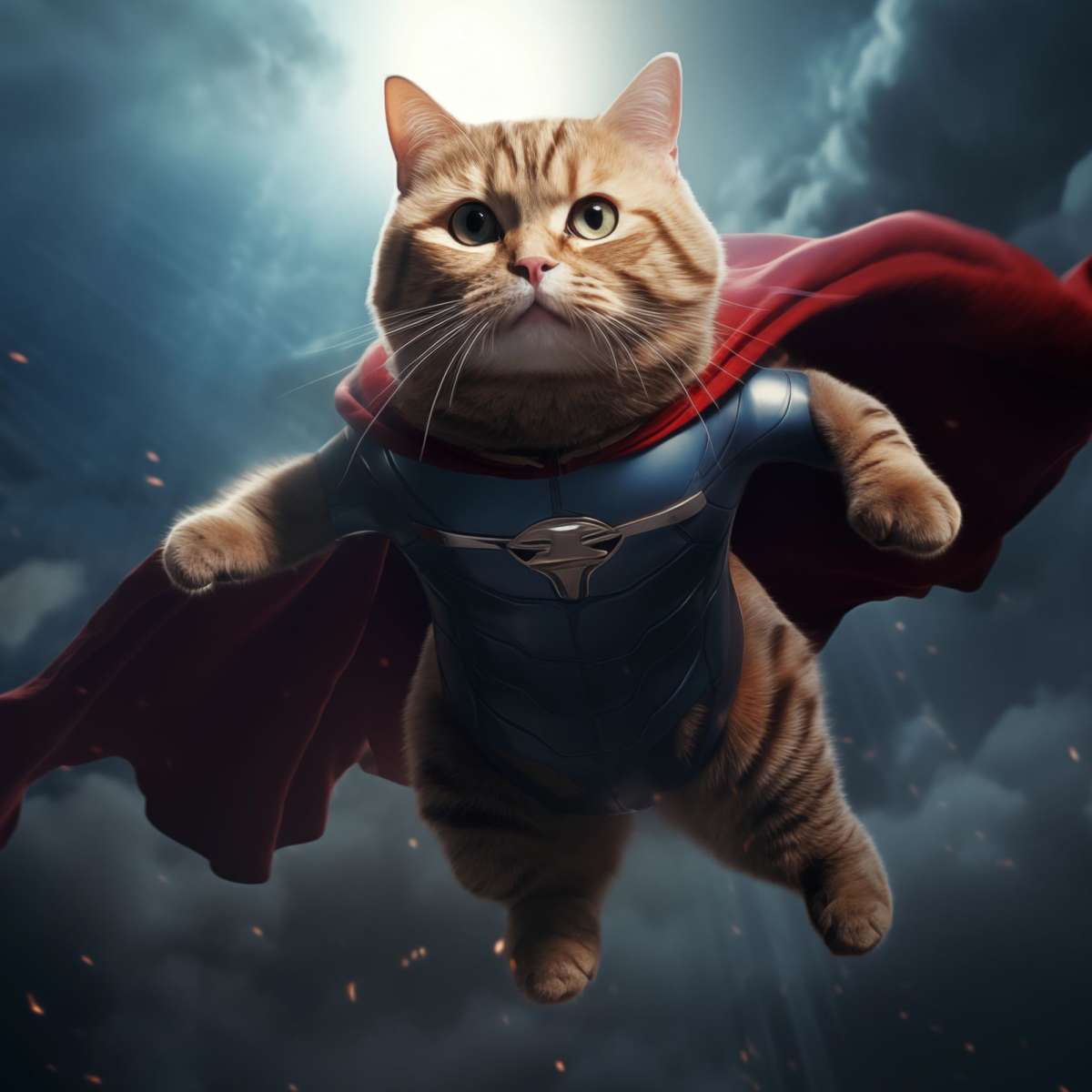 Frendorf | Hübsche Superman Katze Wandkunst