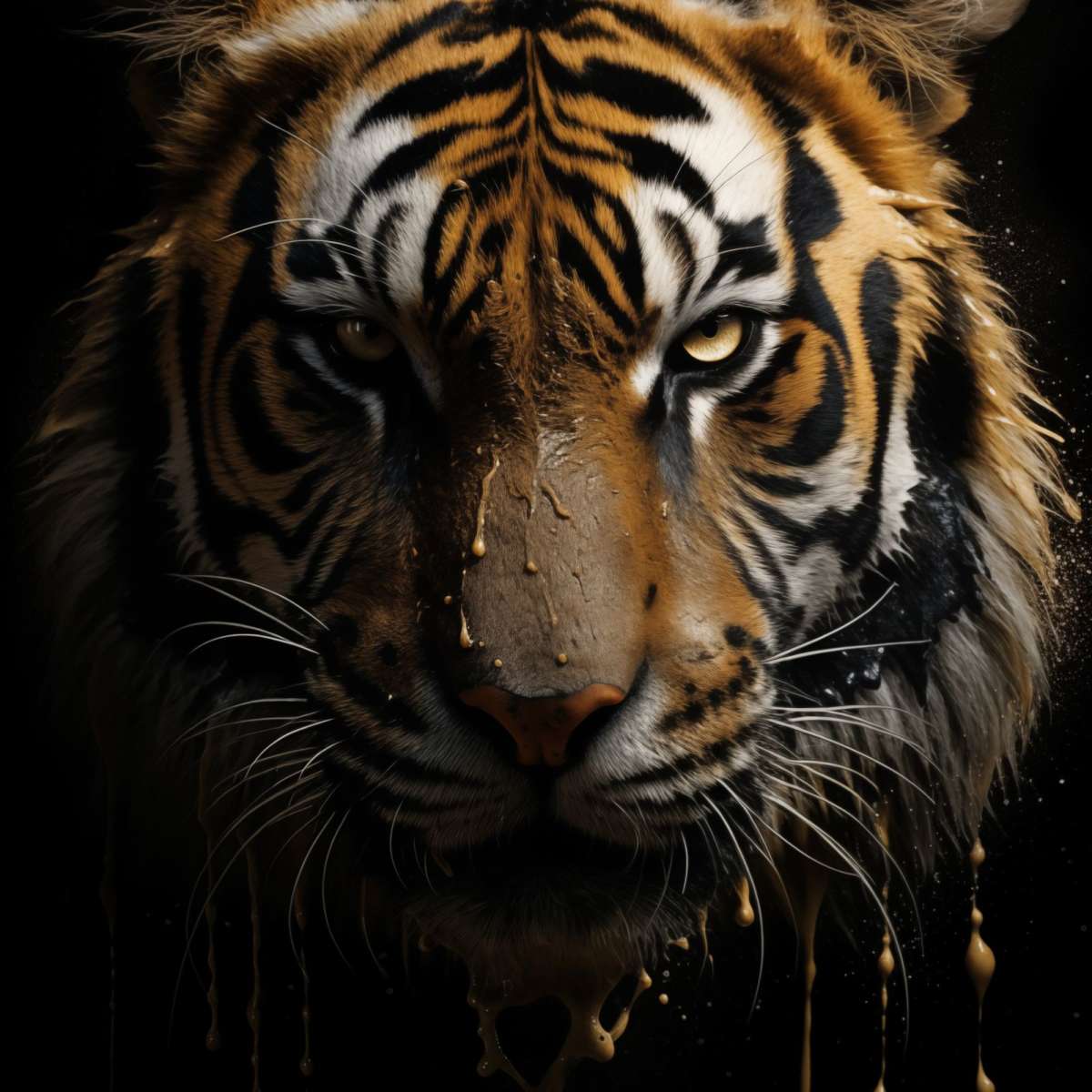 Frendorf | Dunkle Tiger Wandkunst