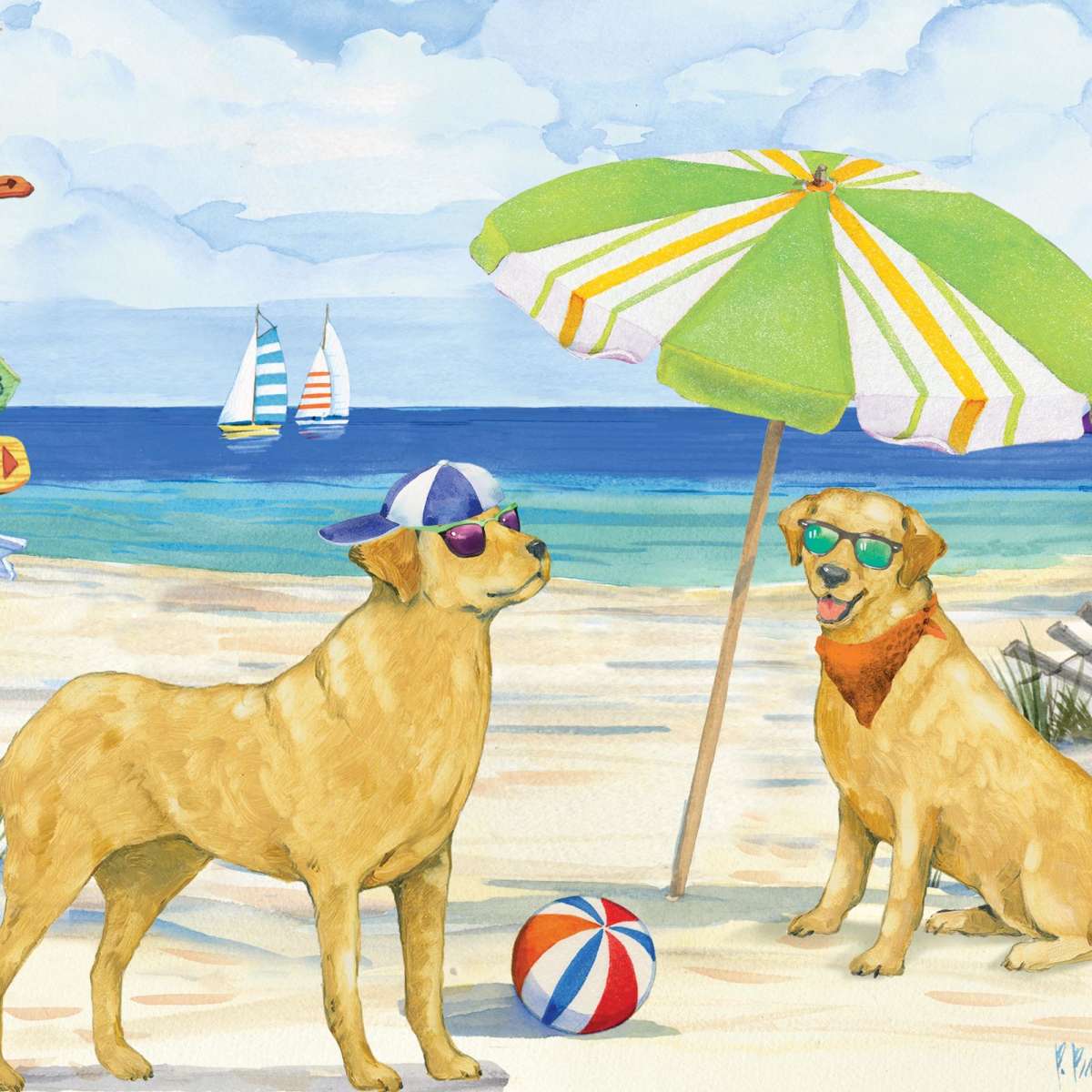Frendorf | Hundestrandtag Horizontal I Wandkunst