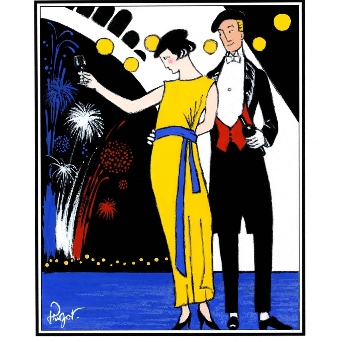 Frendorf | Feuerwerk Wandkunst