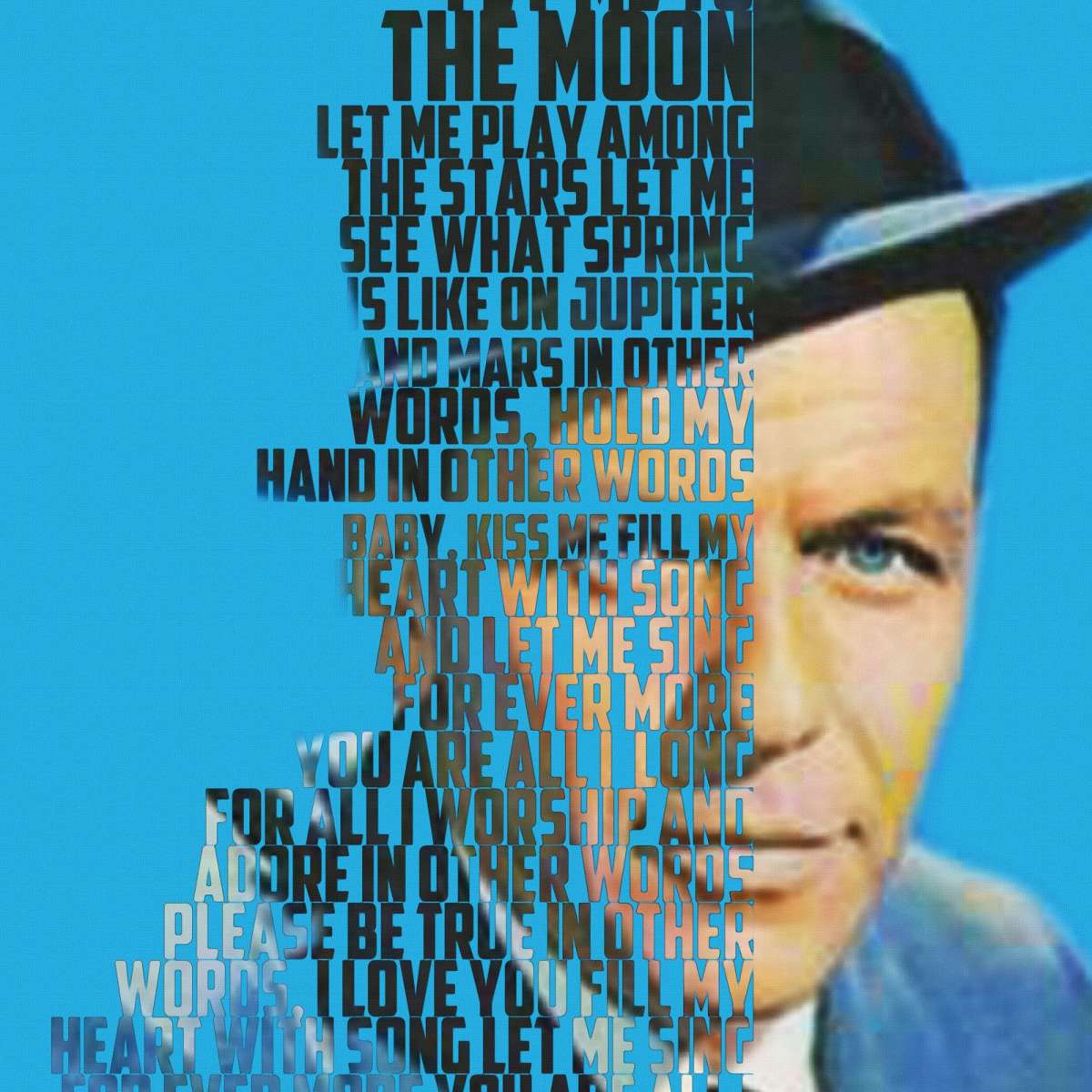 Frendorf | Fly Me To The Moon - Frank Sinatra Wandkunst