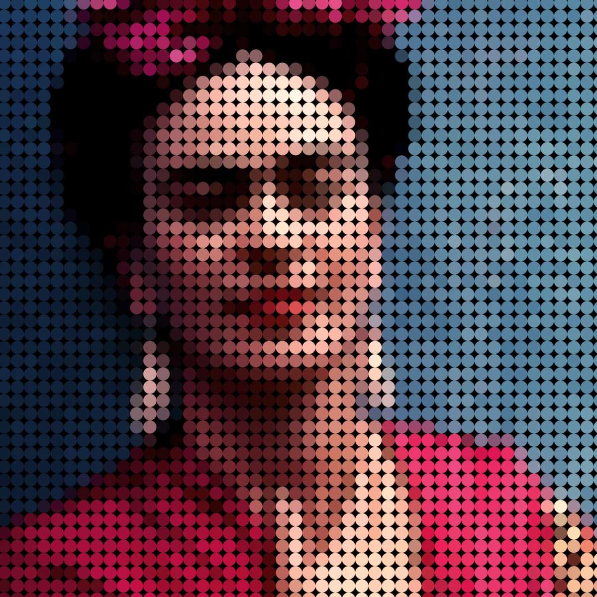 Frendorf | Frida Kahlo In Style Punkte Wandkunst